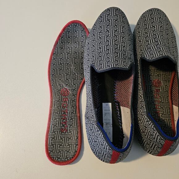 Rothy's Charcoal Grid Loafers Size 10.5 - Picture 6 of 9